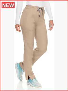 Straight Leg Cargo Scrub Pants 4-Way Stretch Medical Uniform